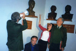 Guadalajara, México. Con Jorge Herralde, Déborah Holtz y Sergio Pitol. 1999