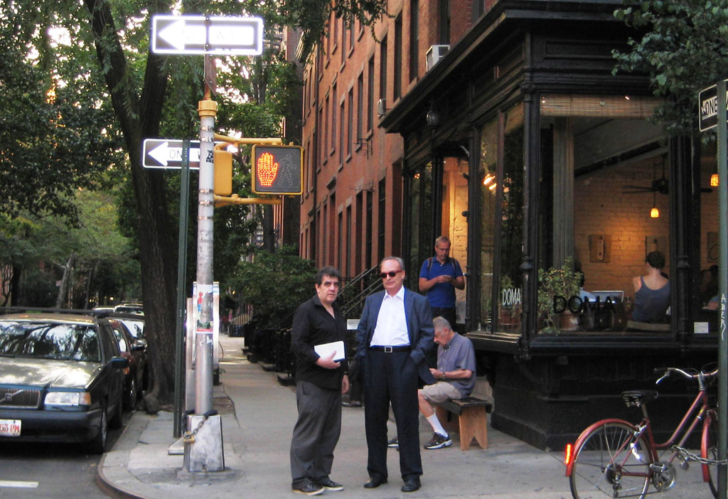 Con Eduardo Lago en Greenwich Village. Septiembre 2008